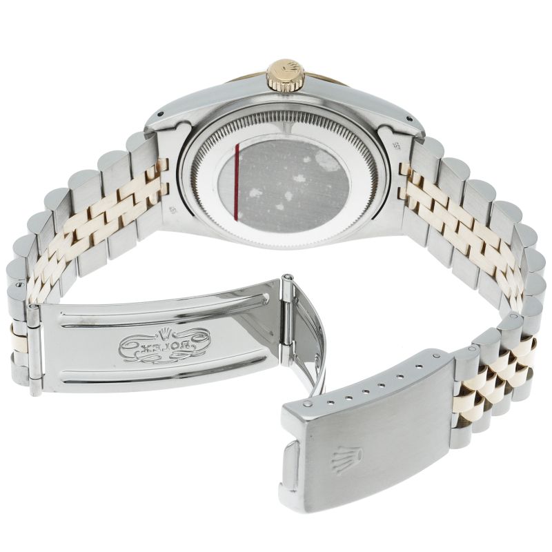 Rolex Datejust Watch Diamond Antique 18k Yellow Gold SS Champagne — view 5