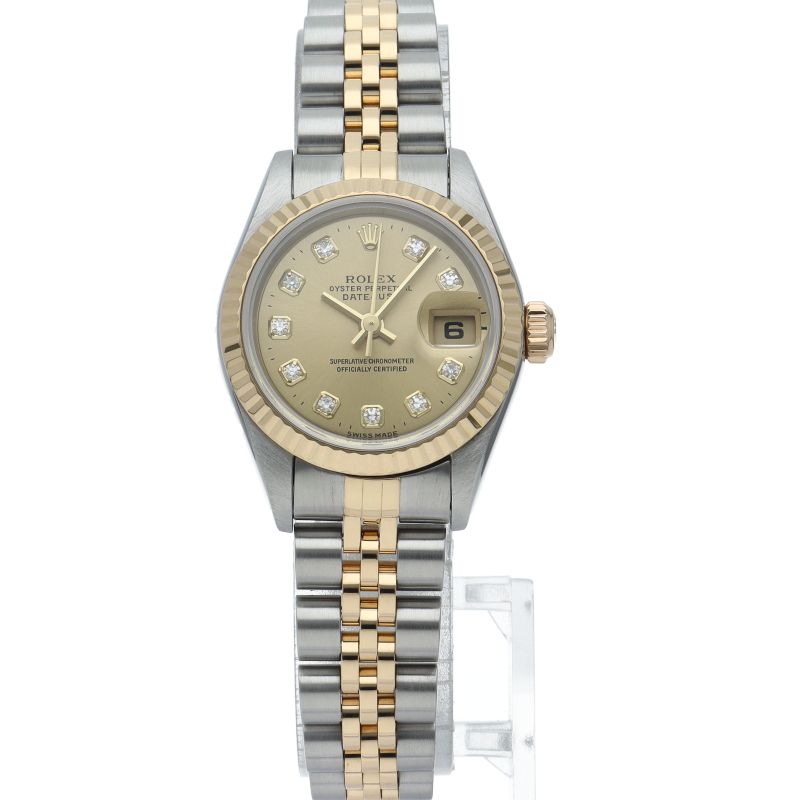 Rolex Datejust Watch Diamond 18k Yellow Gold SS Champagne — view 2