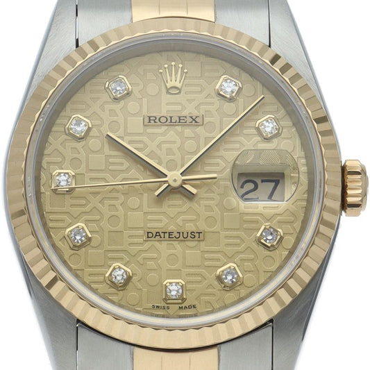 Rolex Datejust Watch Diamond Computer Dial Box International Service