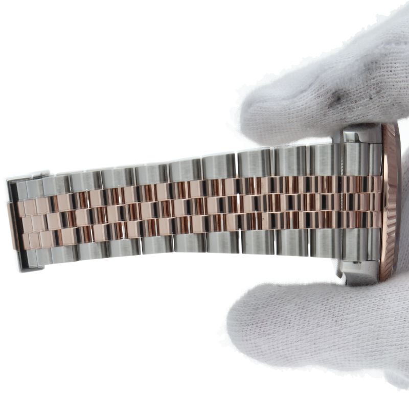 Rolex Datejust 36 Watch Jubilee Box 18k Pink Gold SS White Polished — view 7