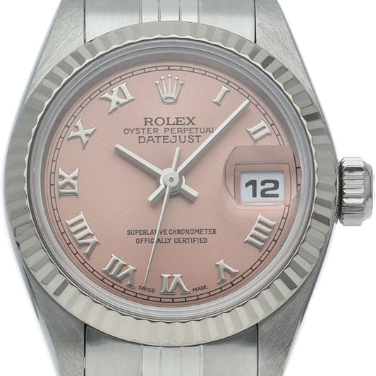 Rolex Datejust Watch 18k White Gold SS Pink Polished