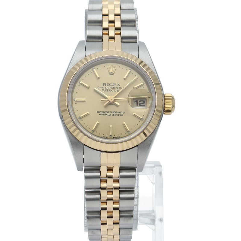 Rolex Datejust Watch 18k Yellow Gold SS Champagne Color Polished 20 — view 2