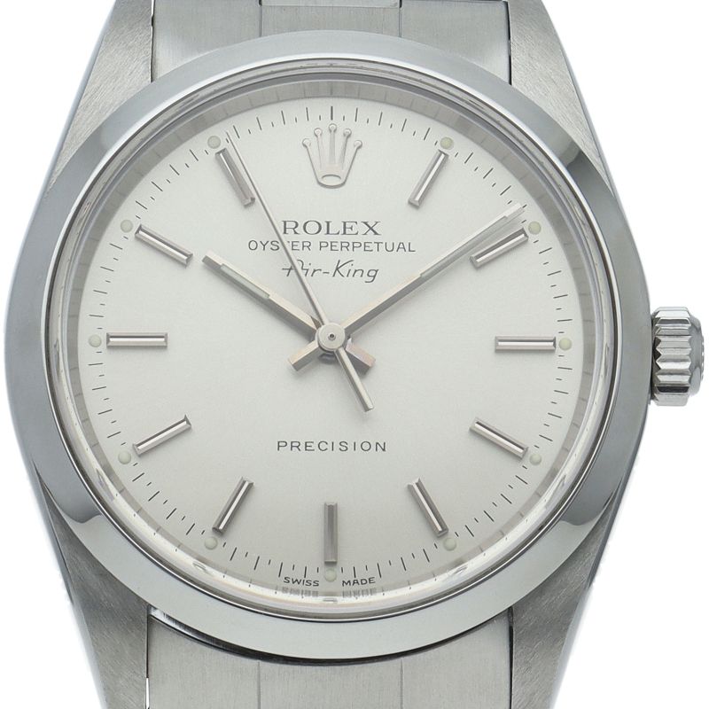 Rolex Air King SS Watch Silver Polished