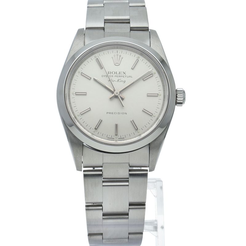 Rolex Air King SS Watch Silver Polished — view 2
