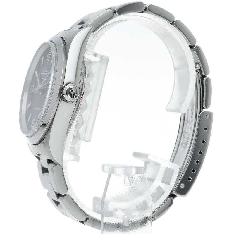 Rolex Air King SS Watch Blue Polished — view 3