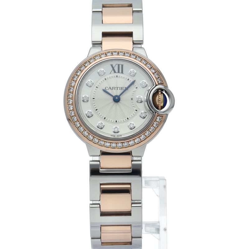 Cartier Ballon Blue de Watch 28 mm Combination Diamond Bezel — view 2