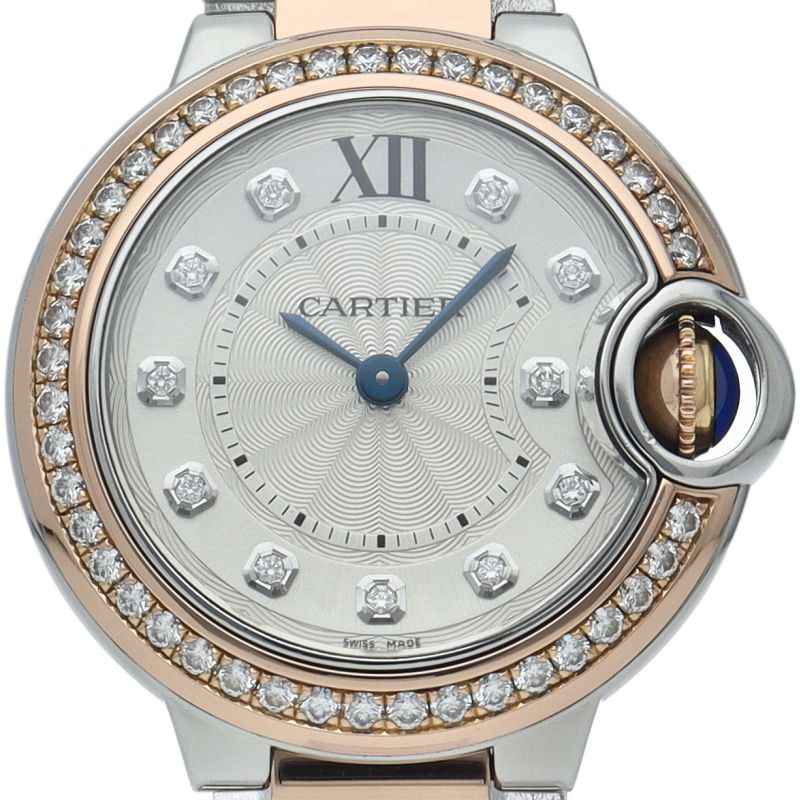 Cartier Ballon Blue de Watch 28 mm Combination Diamond Bezel