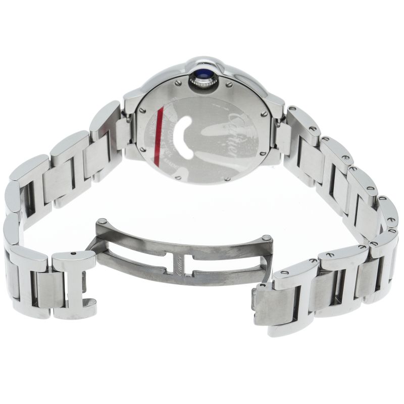 Cartier Ballon Blue de Watch 33 mm Diamond Bezel Box SS — view 5