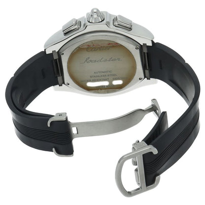 Cartier Roadster S Chronograph Watch XL Box SS White Black Finish — view 5