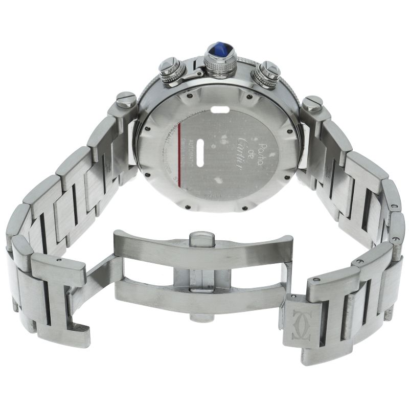 Cartier Pasha Timer Chronograph Watch SS White Polished — view 5