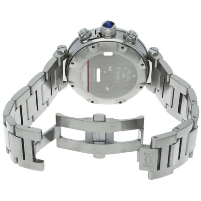 Cartier Pasha Timer Chronograph Watch SS White Polished — view 5