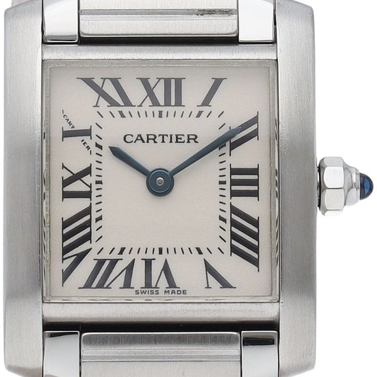 Cartier Tank Francaise SM Watch SS Silver Polished