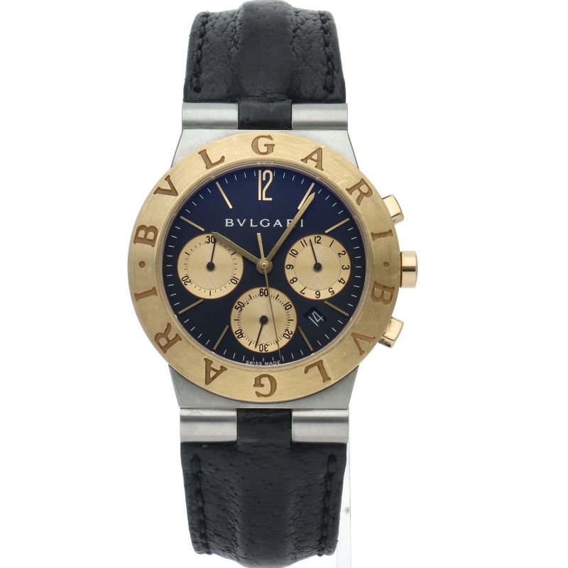Bvlgari Diagono Sports Chronograph 35 mm Box Repair Book 18k Yellow Gold — view 2