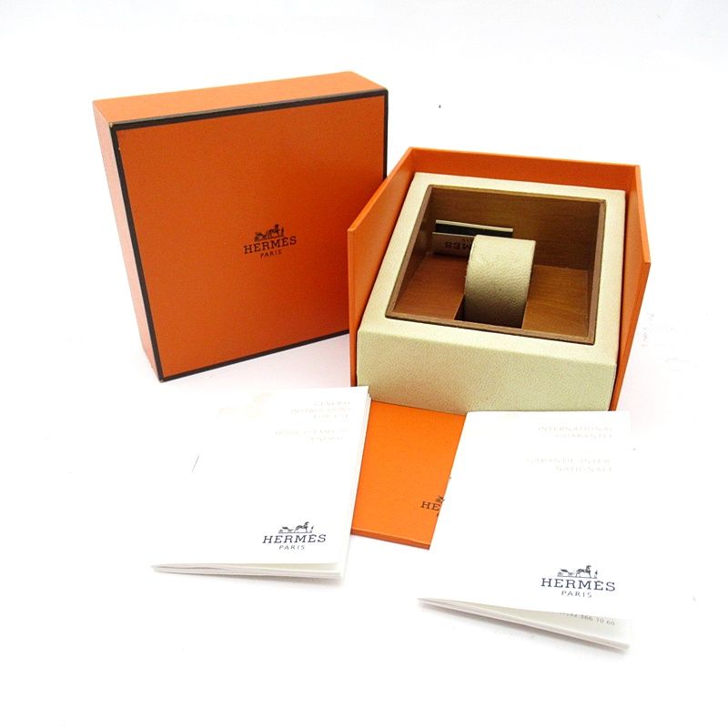 Hermes Cles Watch Shell Box SS White Polished — view 6