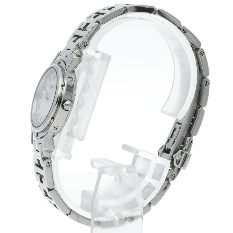 Hermes Cles Watch Shell Box SS White Polished — view 3