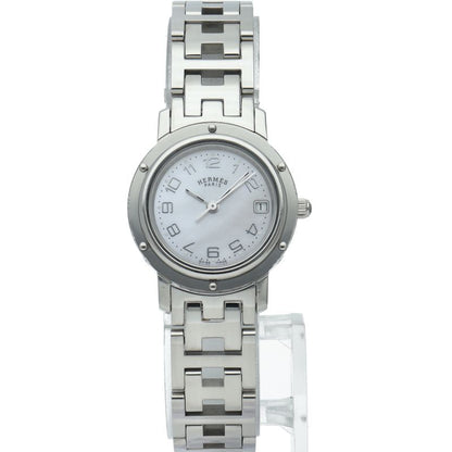 Hermes Cles Watch Shell Box SS White Polished — view 2