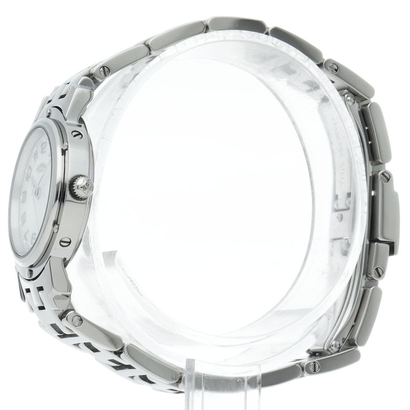 Hermes Cles Watch Shell Box SS White Polished — view 3