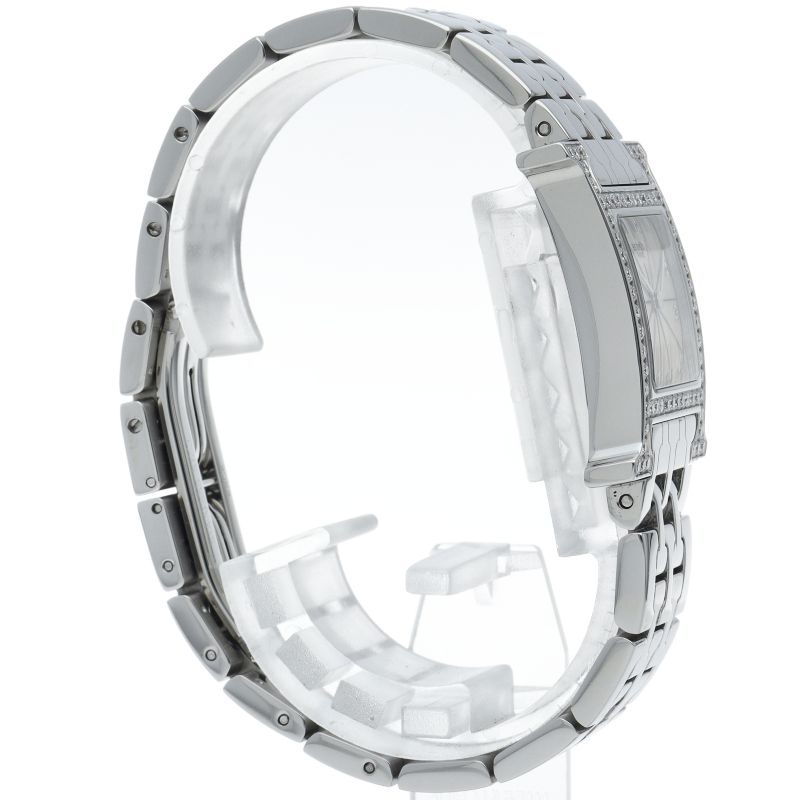 Hermes Watch Diamond Bezel Box SS Silver Polished Finished — view 4