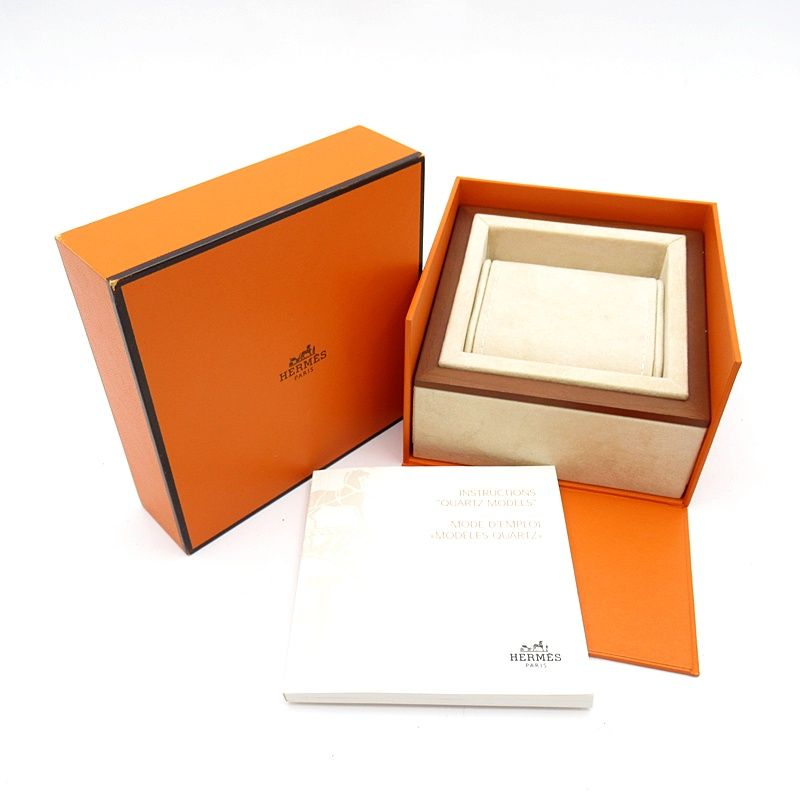 Hermes Watch Diamond Bezel Box SS Silver Polished Finished — view 6