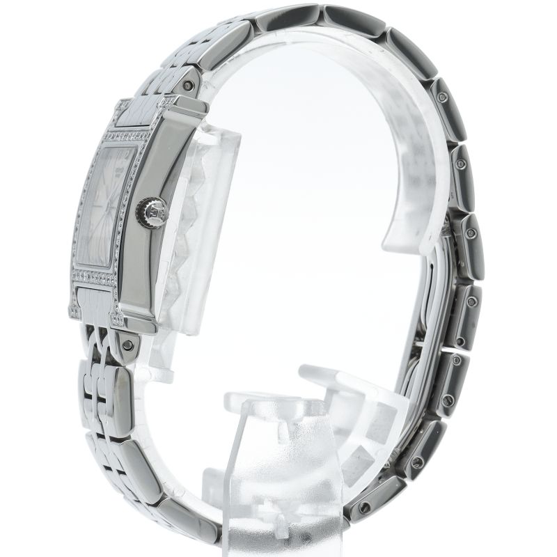 Hermes Watch Diamond Bezel Box SS Silver Polished Finished — view 3