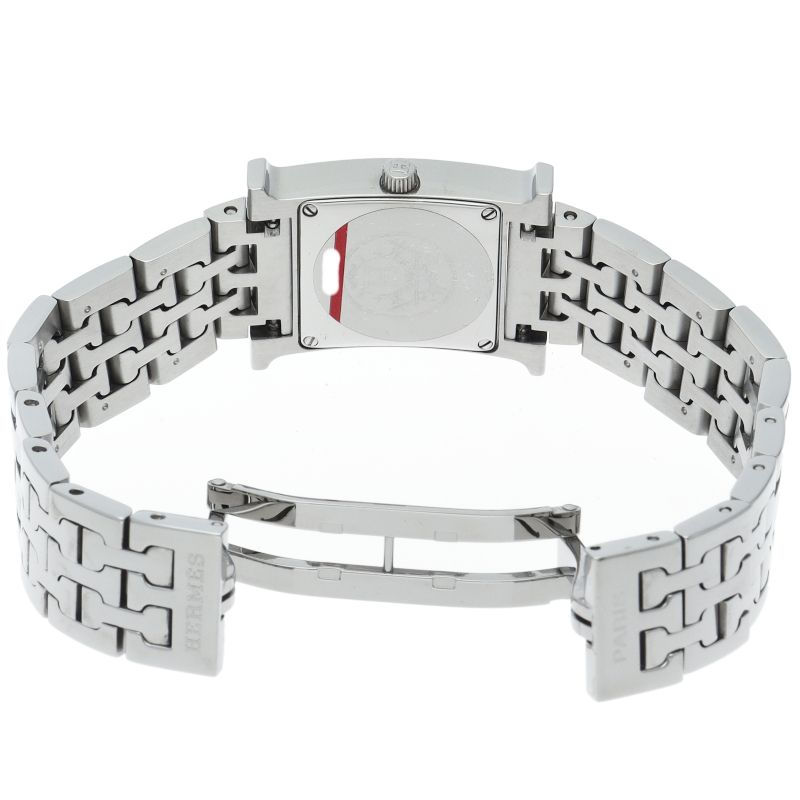 Hermes Watch Diamond Bezel Box SS Silver Polished Finished — view 5