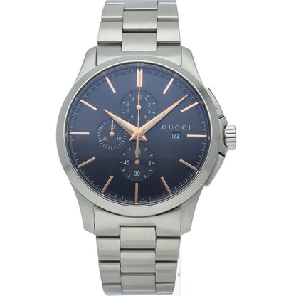 Gucci G-timeless Chronograph Watch 126.2 Box SS Black Polished — view 2