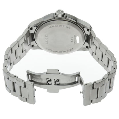 Gucci G-timeless Chronograph Watch 126.2 Box SS Black Polished — view 5