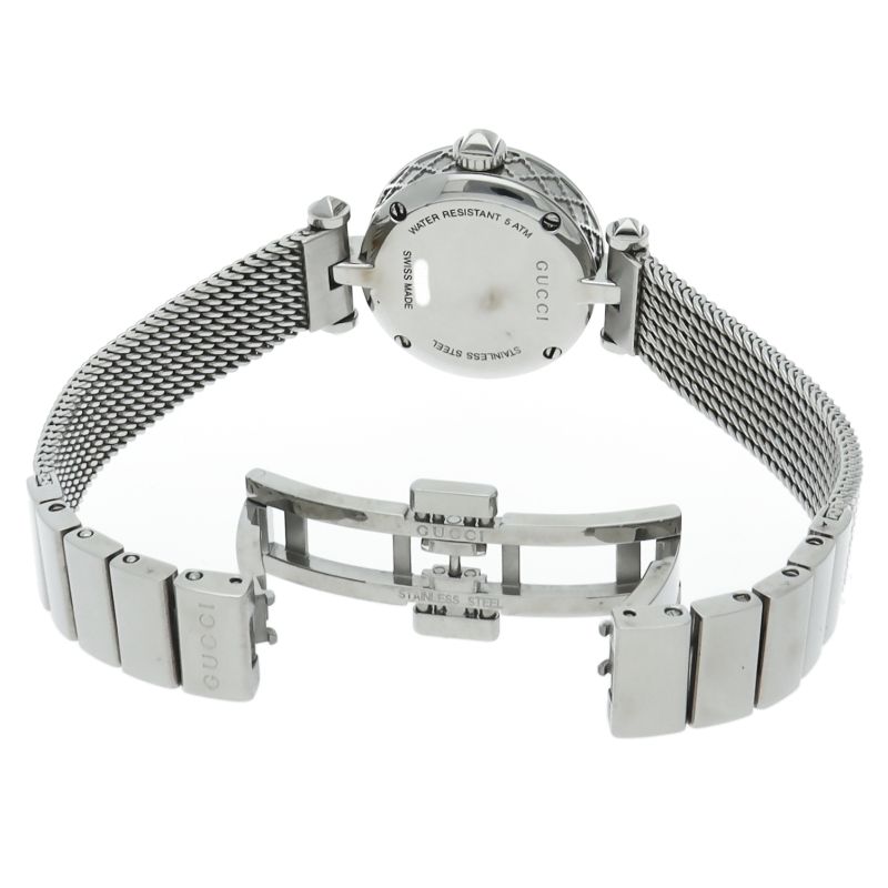 Gucci Diamantissima Watch Diamond Shell 141.5 Box SS White Specification — view 5