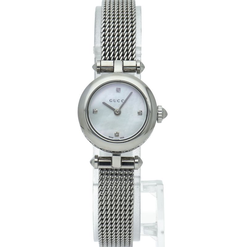 Gucci Diamantissima Watch Diamond Shell 141.5 Box SS White Specification — view 2