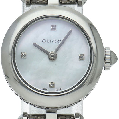 Gucci Diamantissima Watch Diamond Shell 141.5 Box SS White Specification