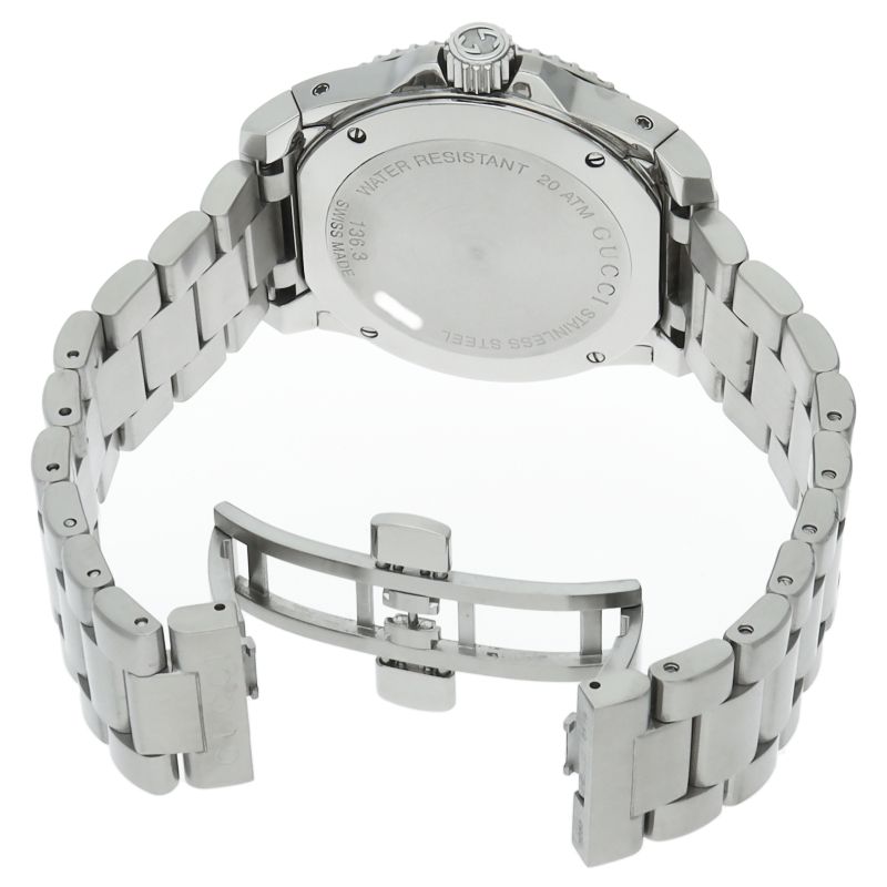 Gucci Dive Watch 136.3 Box SS Black Polished — view 5
