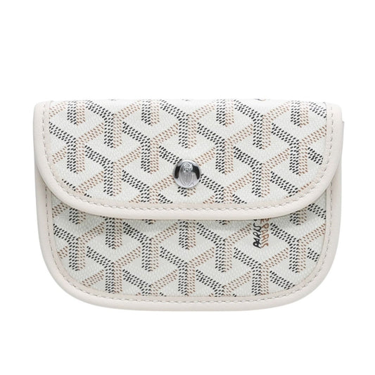 Goyard Anjou Handbag Pouch Ivory White Din Canvas