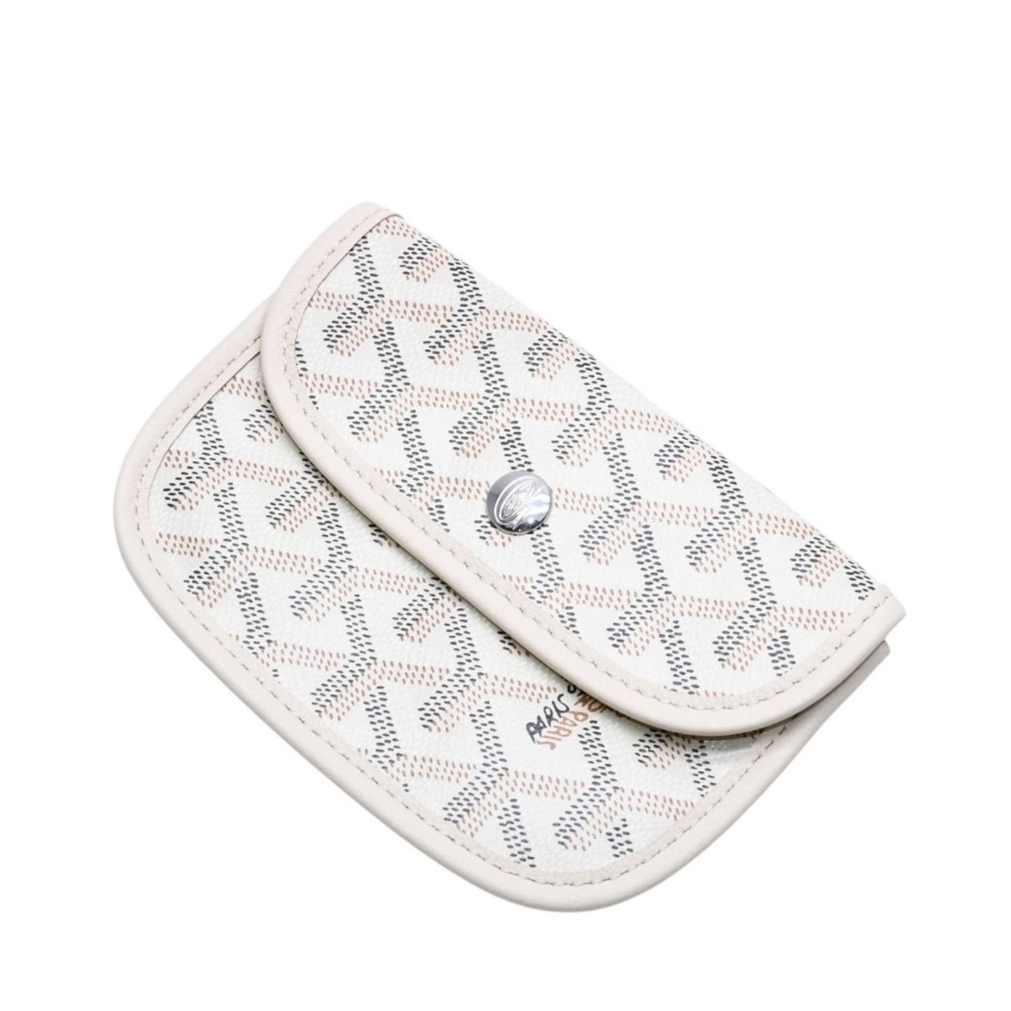Goyard Anjou Handbag Pouch Ivory White Din Canvas — view 3