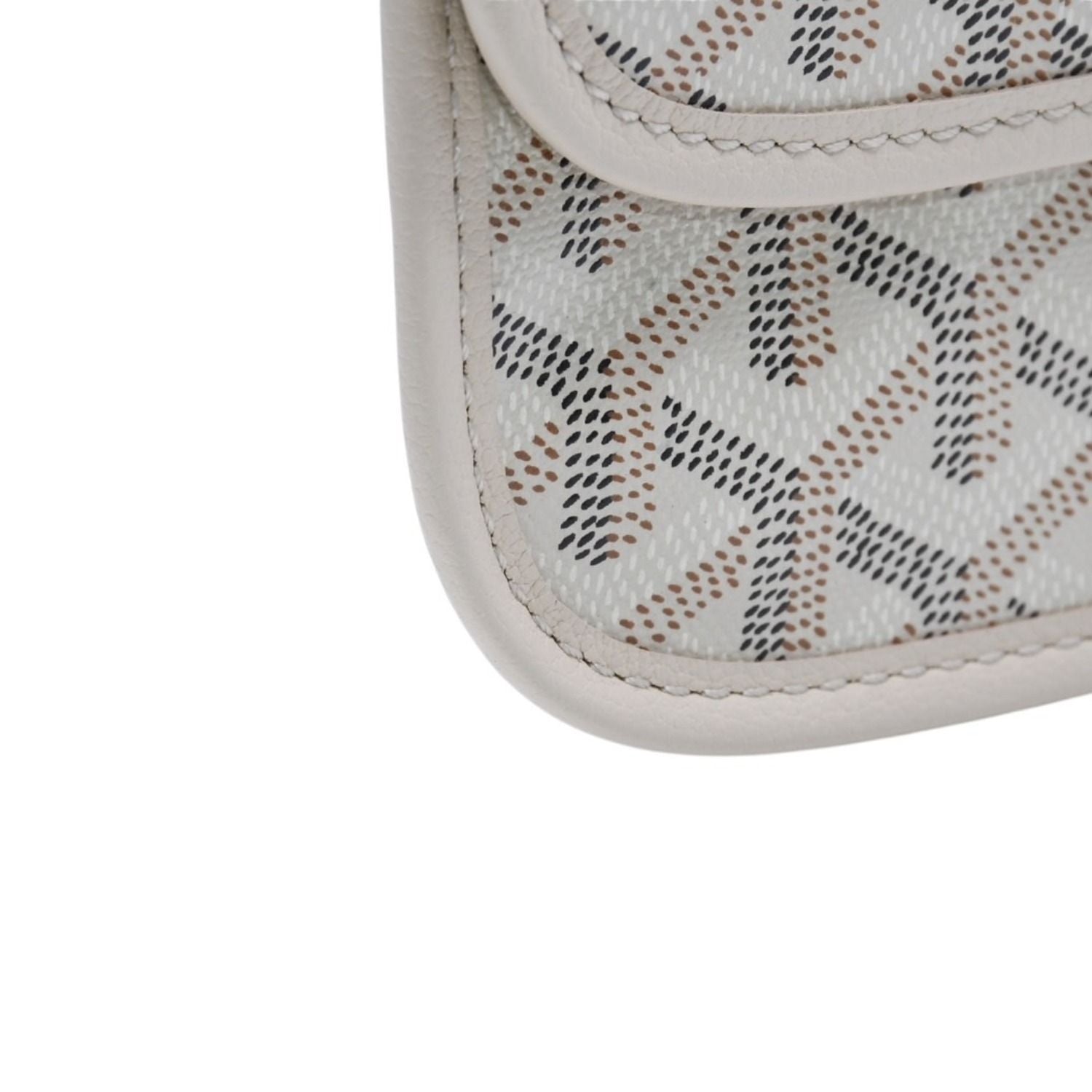 Goyard Anjou Handbag Pouch Ivory White Din Canvas — view 8