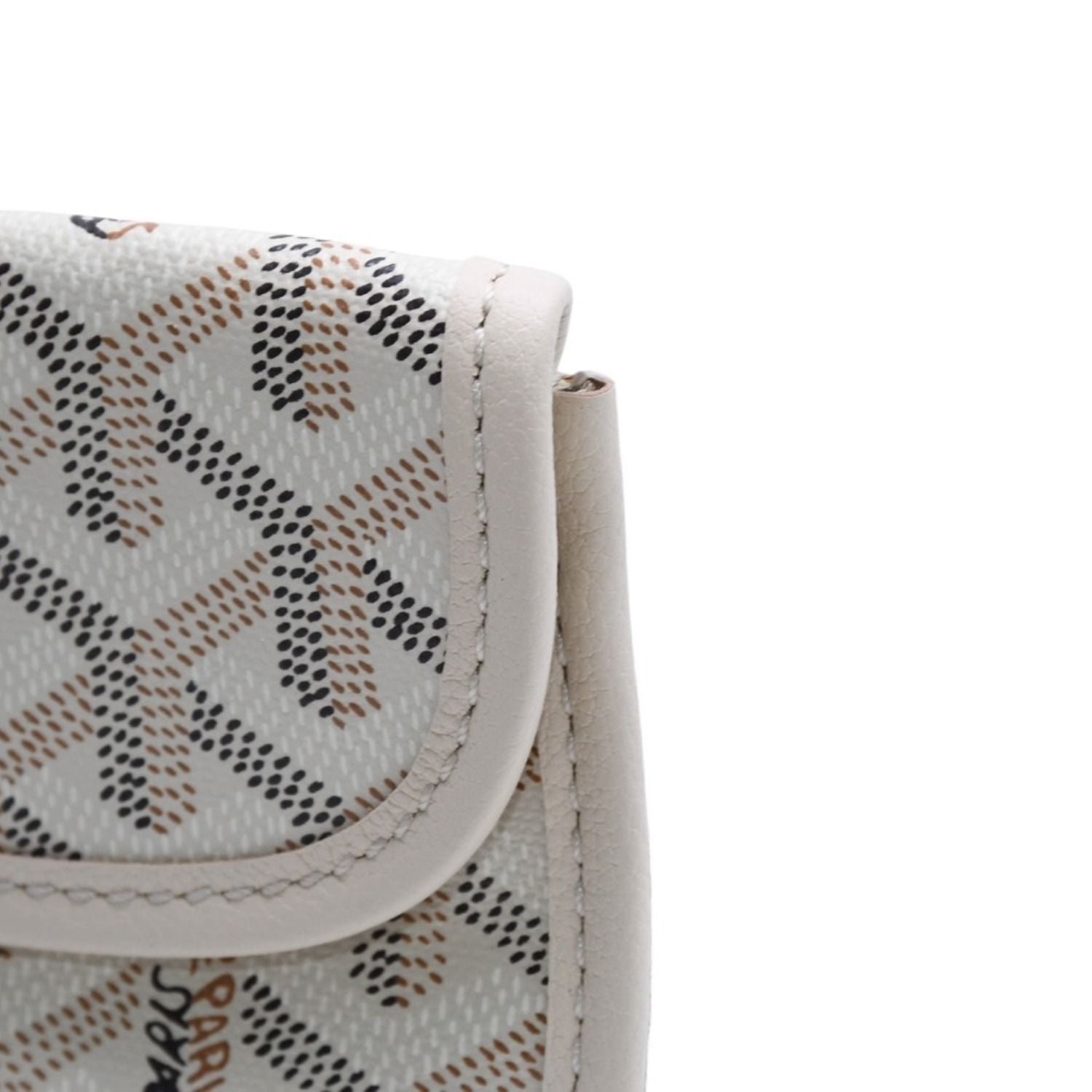 Goyard Anjou Handbag Pouch Ivory White Din Canvas — view 4