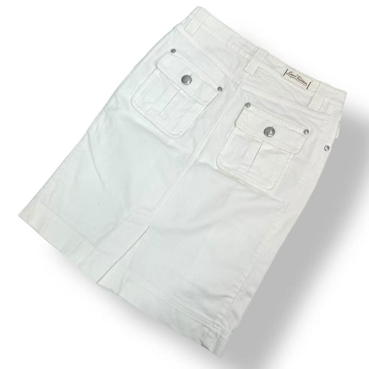 Louis Vuitton Denim Skirt White 36 — view 3