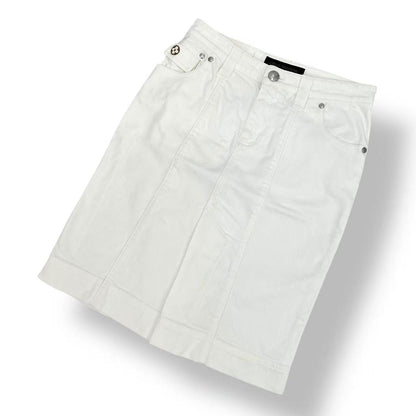 Louis Vuitton Denim Skirt White 36 — view 2