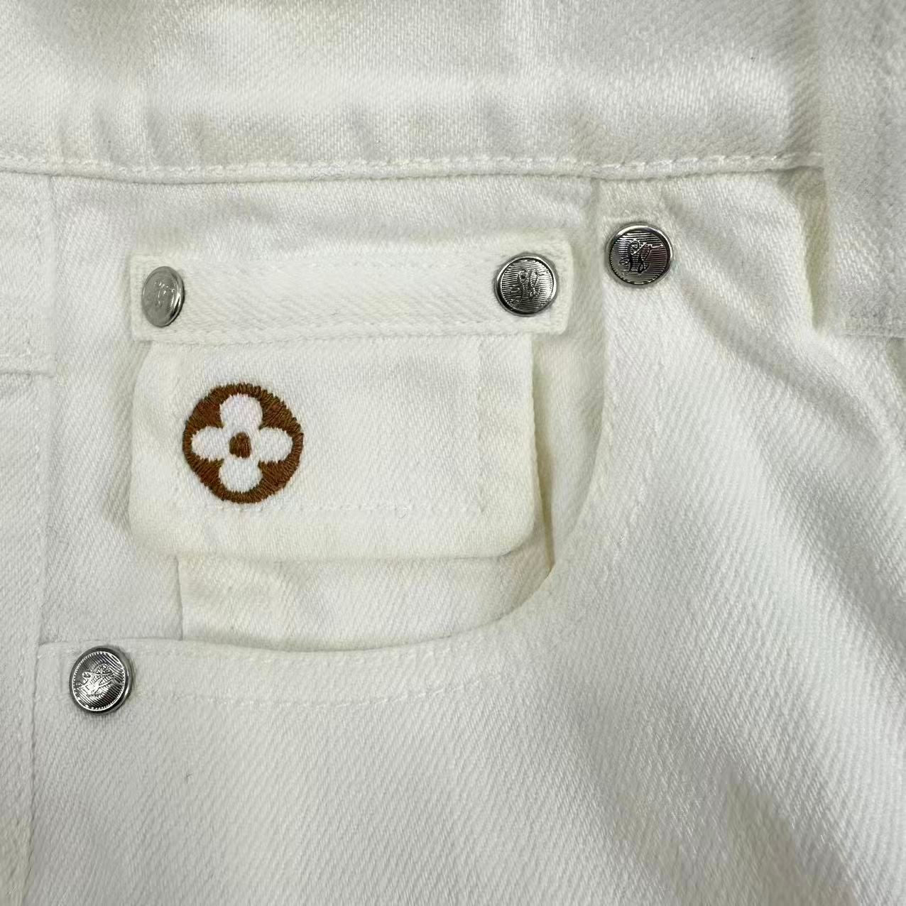 Louis Vuitton Denim Skirt White 36 — view 9