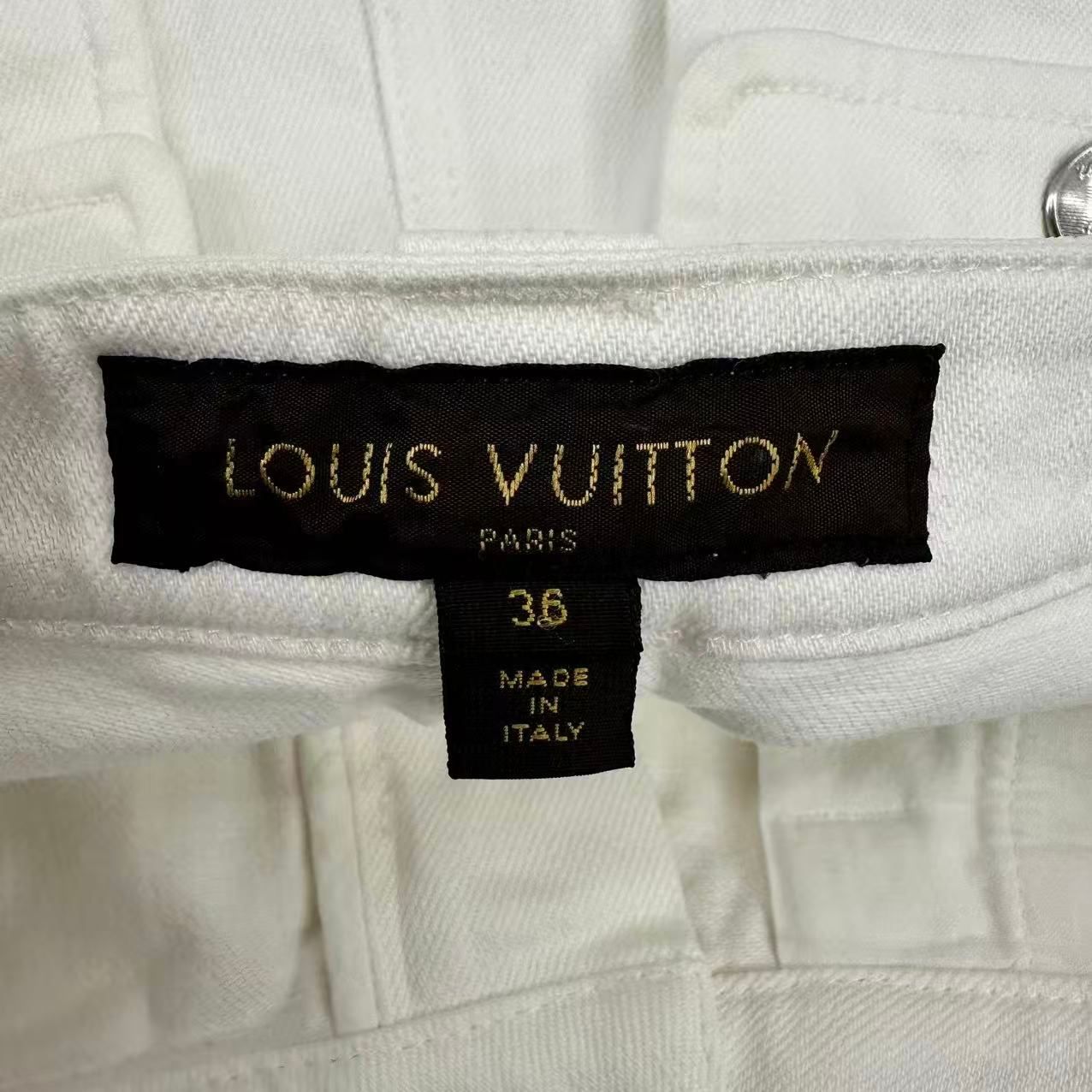 Louis Vuitton Denim Skirt White 36 — view 6