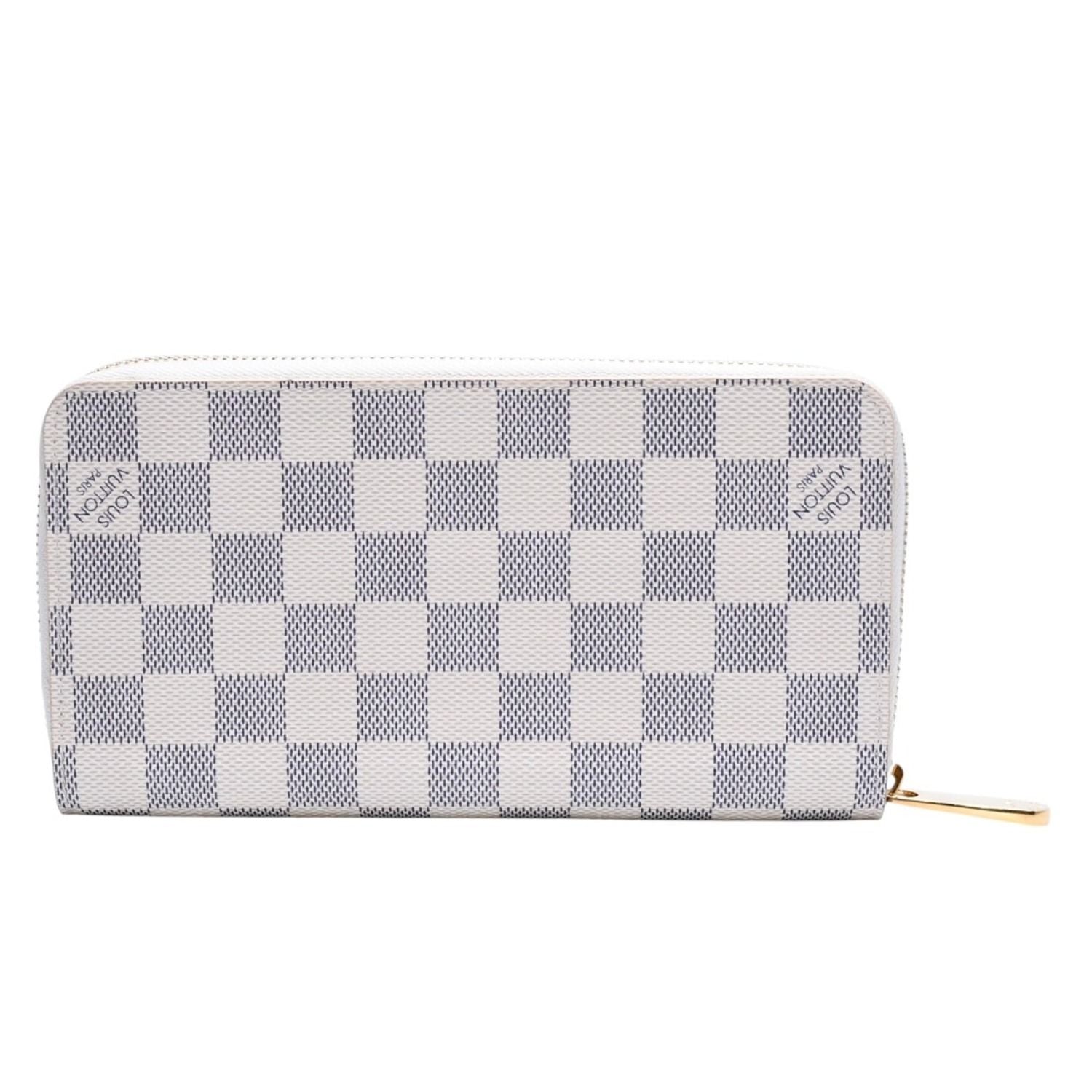 Louis Vuitton Damier Azur Zippy Wallet Ivory Black Round — view 2