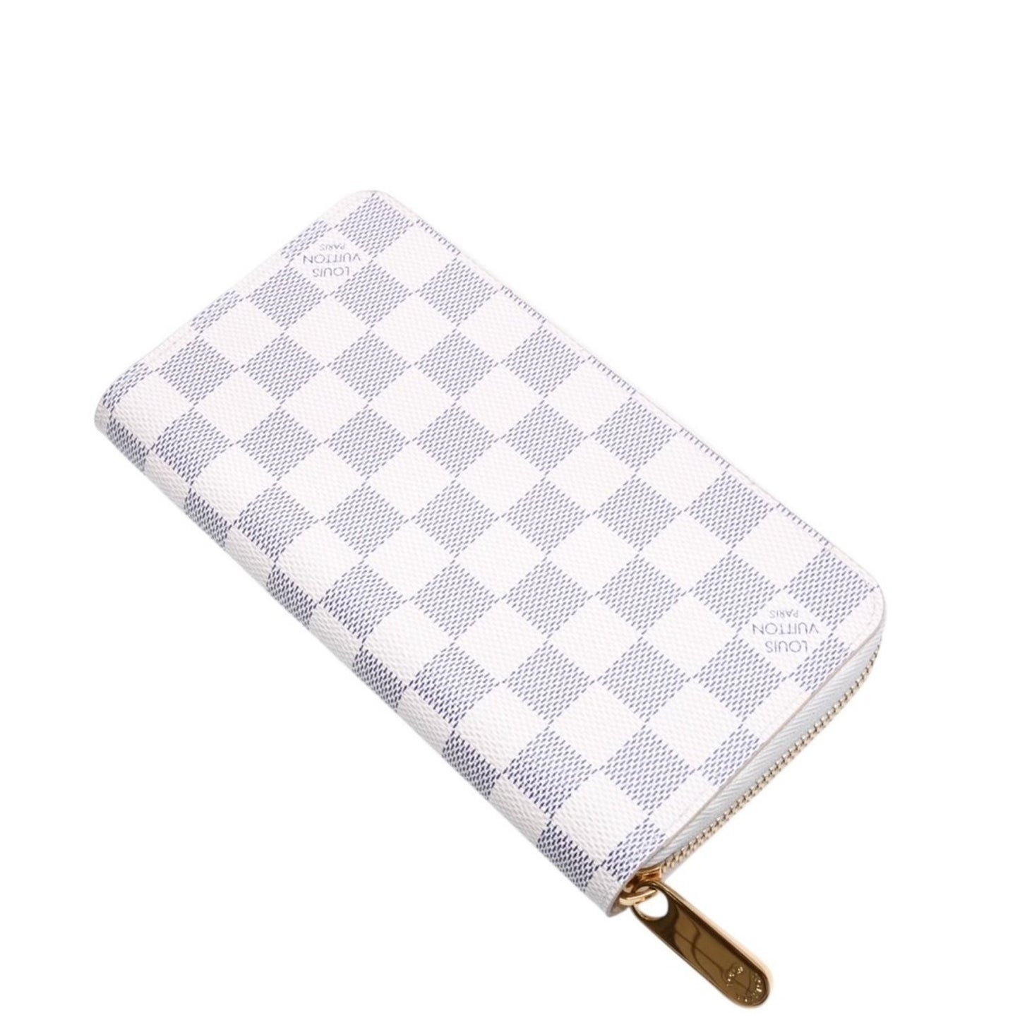 Louis Vuitton Damier Azur Zippy Wallet Ivory Black Round — view 4