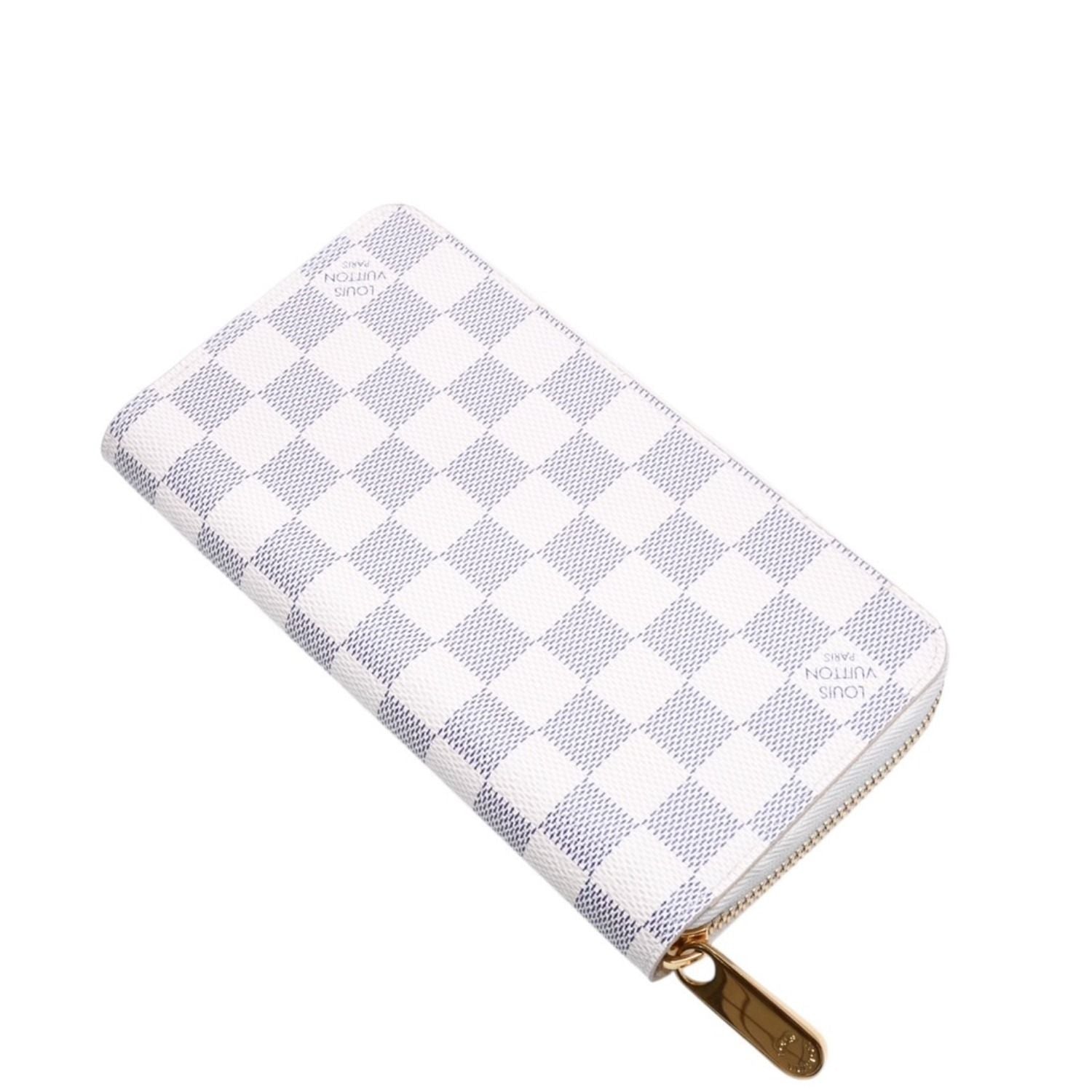 Louis Vuitton Damier Azur Zippy Wallet Ivory Black Round — view 4