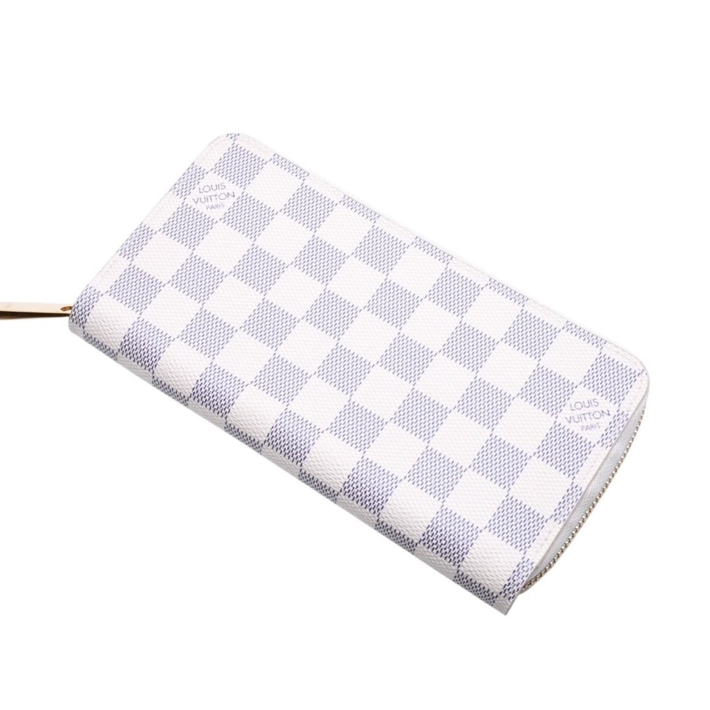 Louis Vuitton Damier Azur Zippy Wallet Ivory Black Round — view 3