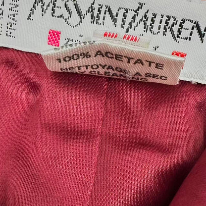 Saint Laurent Leather Skirt Red 34 — view 6