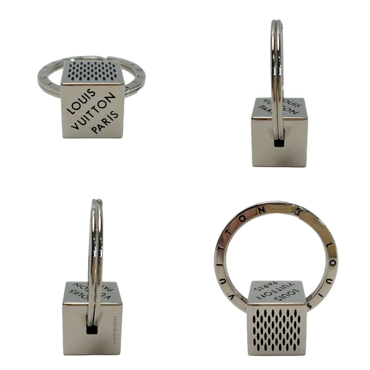 Louis Vuitton Damier Cube Ring Key Holder Charm — view 3