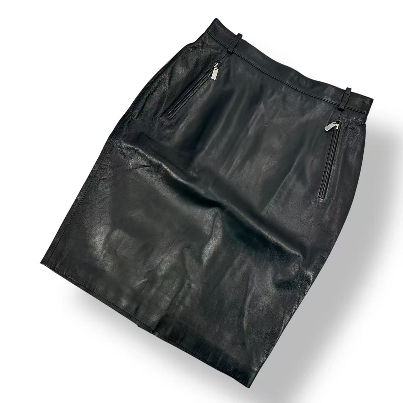 Celine Leather Skirt Black 40 — view 2