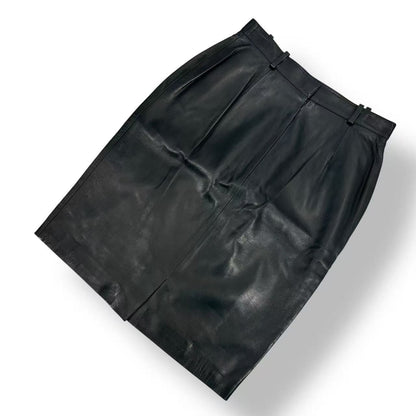 Celine Leather Skirt Black 40 — view 3