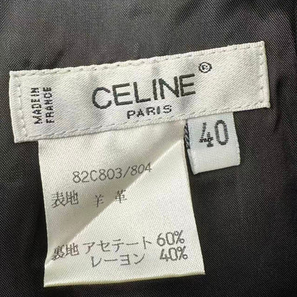 Celine Leather Skirt Black 40 — view 4