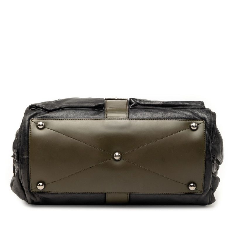 Loewe Lola Chain Shoulder Bag Black Khaki Leather — view 3