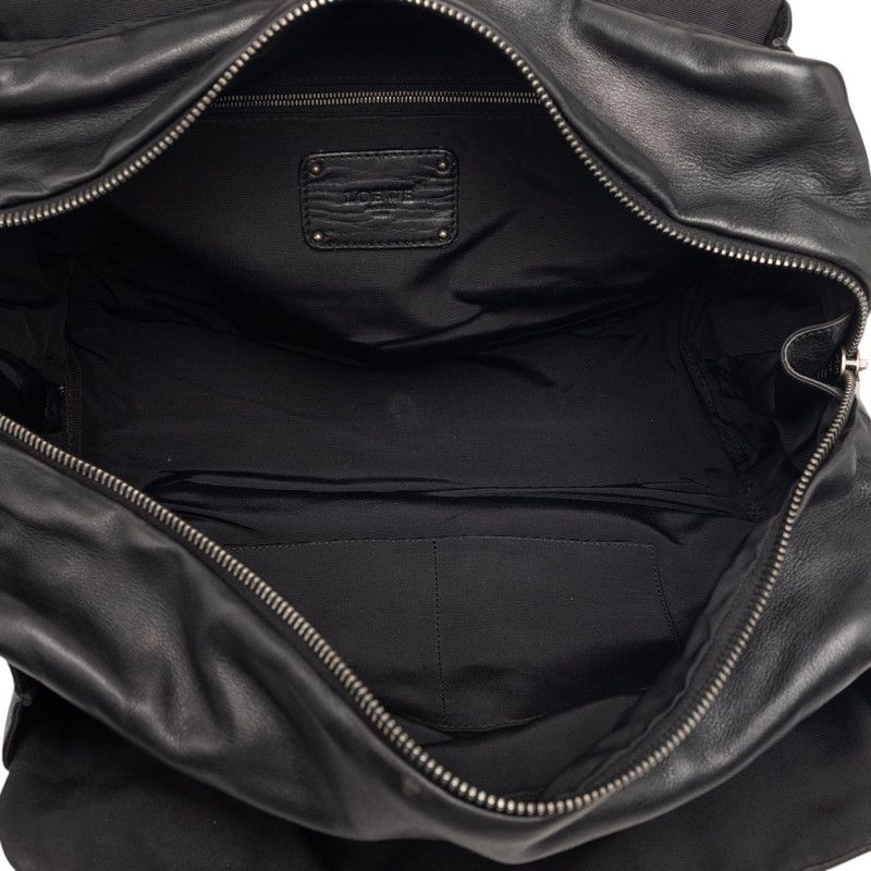 Loewe Lola Chain Shoulder Bag Black Khaki Leather — view 4